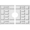 Ekena Millwork Beaux Architectural Grade PVC Ceiling Medallion, 16"W x 10 5/8"H x 3"ID x 5 1/2"C x 1"P, Two-Piece CMP16X10BX2-03000 - alternate 1